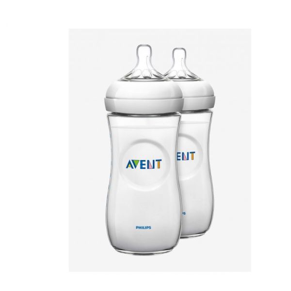 2 Biberons natural 330ml 6 mois +