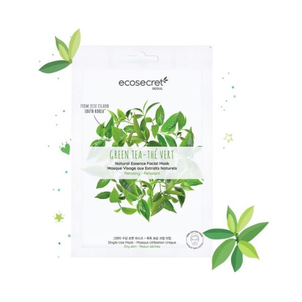 Masque visage Relaxant à l'extrait naturel de Thé vert 20ml