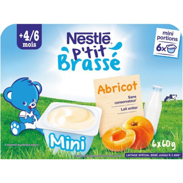 Mini P'tit Brassé Abricot 6x60g