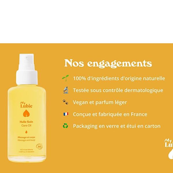 Huile de soin massage et corps 100ml