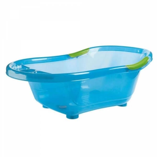 Baignoire avec bouchon de vidange , coloris bleu