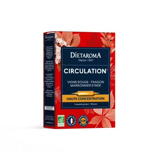 Circulation - 20 Ampoules x 10 ml : Pour un Confort Circulatoire Naturel