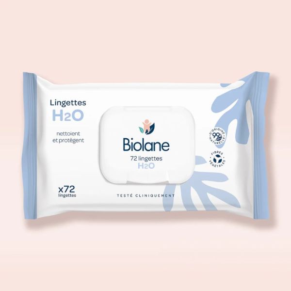 72 lingettes épaisses H2O bébé