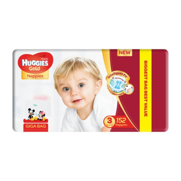 Couches Gold 6/10 kg - Taille 3 - Giga paquet de 152 couches