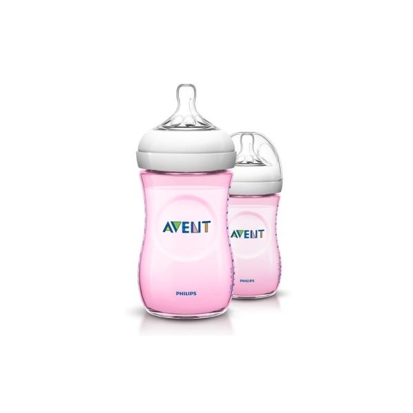 Biberon Avent Natural 260ml rose