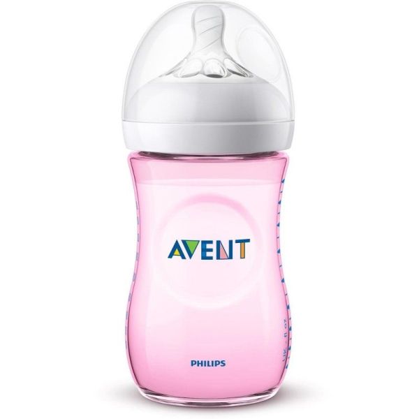 Biberon Avent Natural 260ml rose