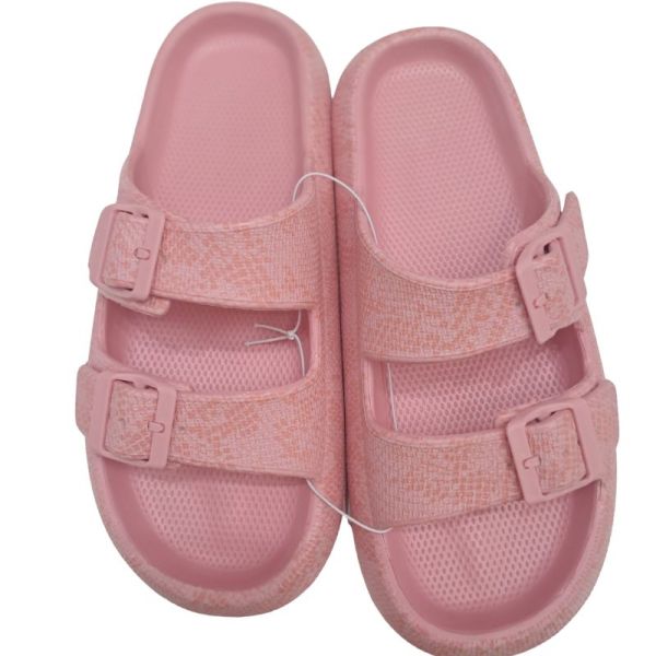 Mules de Plage Serpent Rose