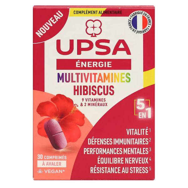 UPSA Énergie multivitamines Hibiscus 5 en 1