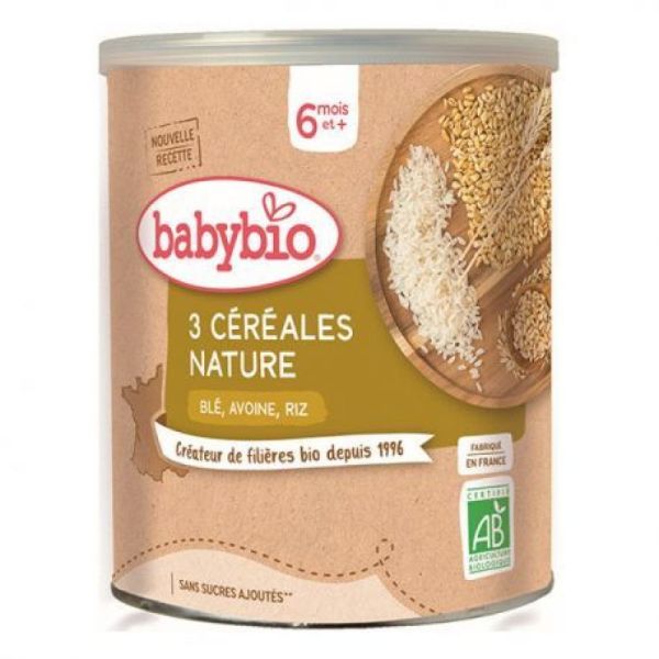 Babybio 3 Céréales Nature 220g
