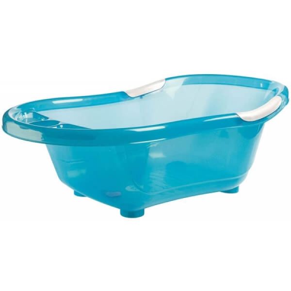Baignoire avec bouchon de vidange , coloris turquoise