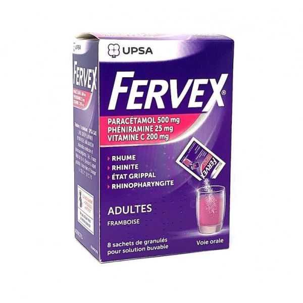 Fervex Adultes Framboise - 8 Sachets