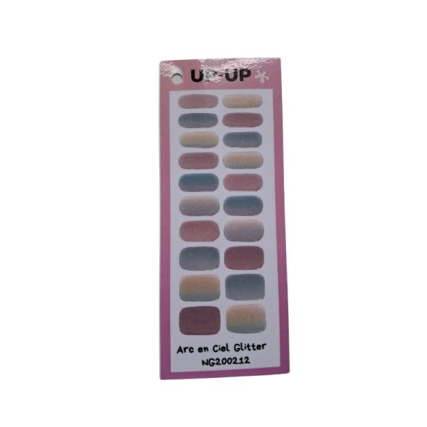 Ongle en Gel autocollants semi dur NG200212 Arc en ciel