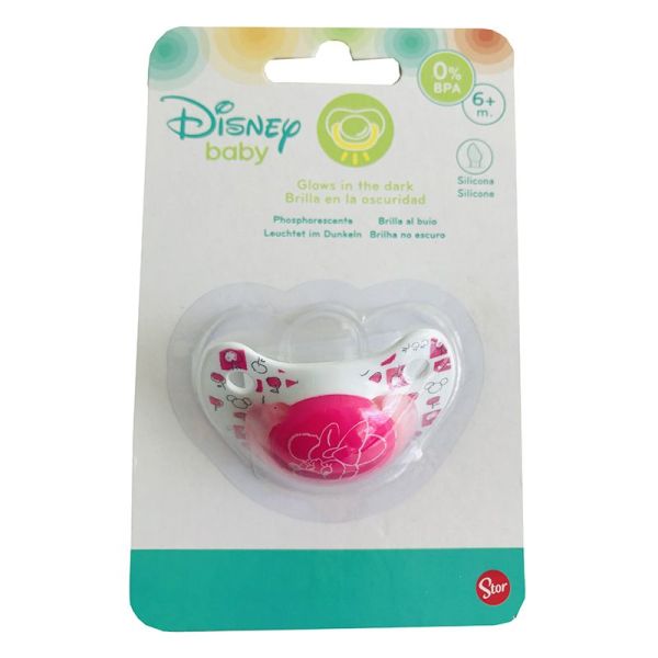 Sucette En Silicone Phosphorescente Disney Minnie 6m