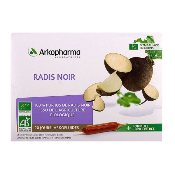 Arkofluides Bio Radis Noir Ampoules Arkofluides Bio Radis Noir Ampoules