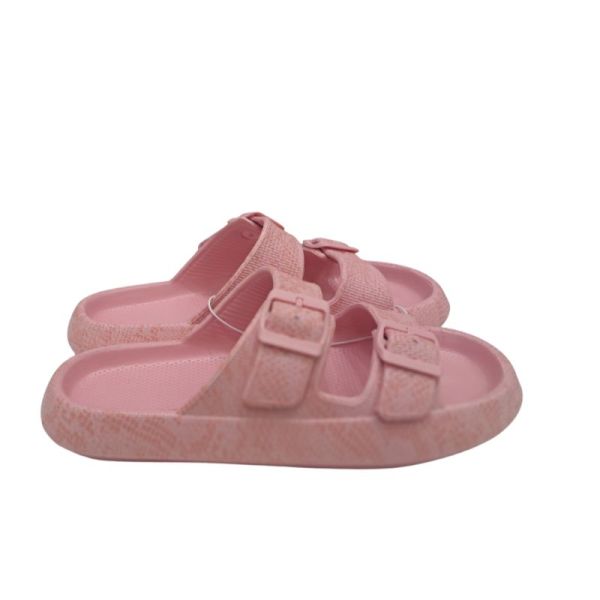 Mules de Plage Serpent Rose