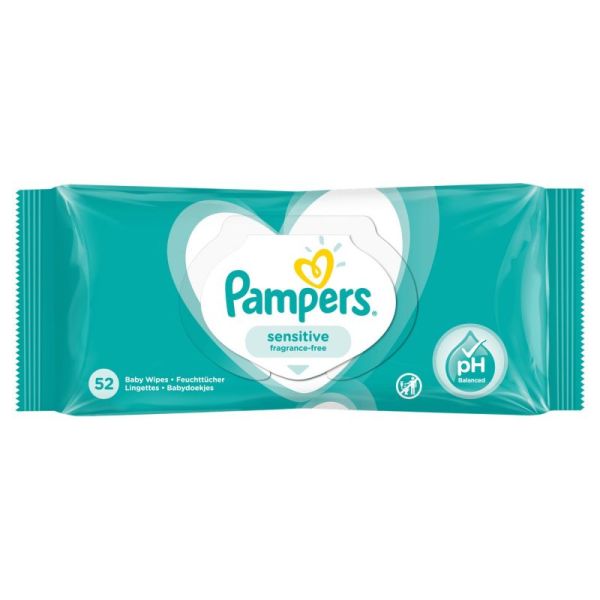 Lingettes bébé Sensitive, x 52