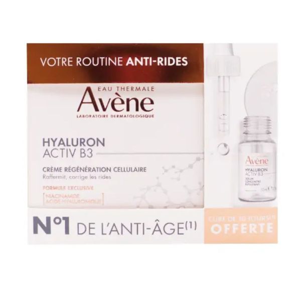 Hyaluron Activ B3 Crème régénération cellulaire 50ml + Sérum concentré repulpant 10ml Offert