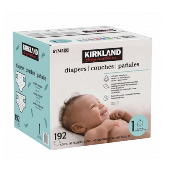 Kirkland New carton T1 jusqu'à 4 kg 192 couches