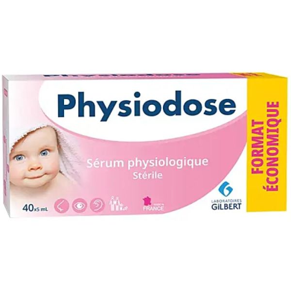 Physiodose sérum physiologique 40 doses de 5ml