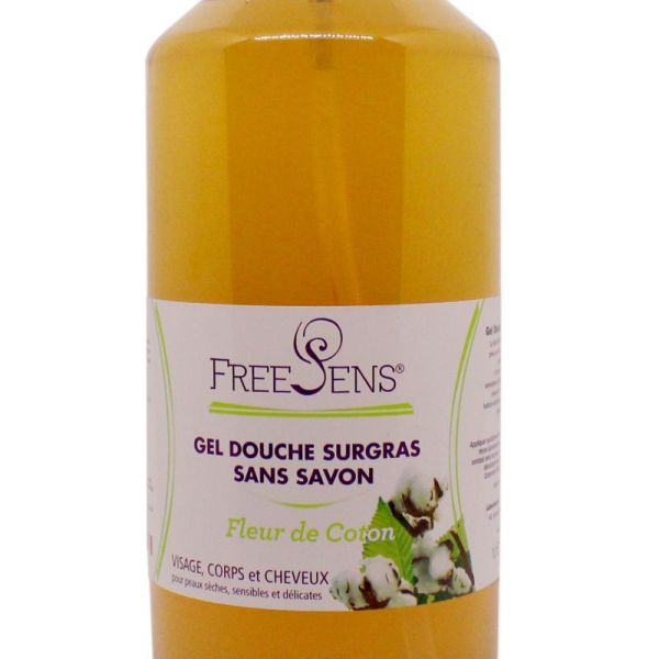 Gel Douche Surgras Sans Savon Fleur de Coton 1l