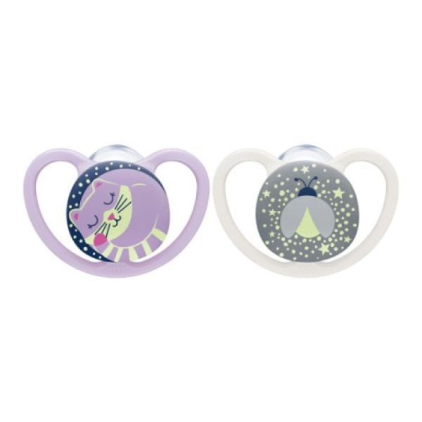 Nuk Sucet Space 6-18m Nuit Fille 2