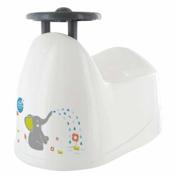 Pot Bebe Avec Volant Blanc Decor Elephant