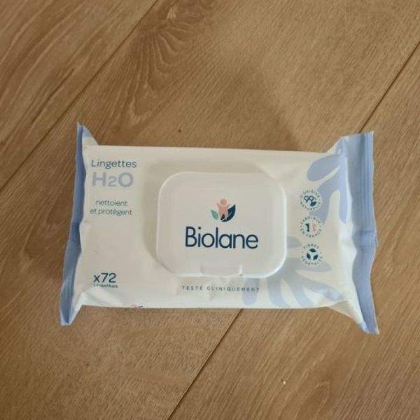Biolane Baby H2O Napkins - Lingettes humides épaisses dans boîte pour bébé