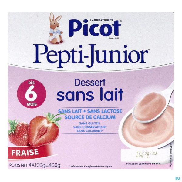Pepti-Junior Dessert sans lait FRAISE / 4x100gr