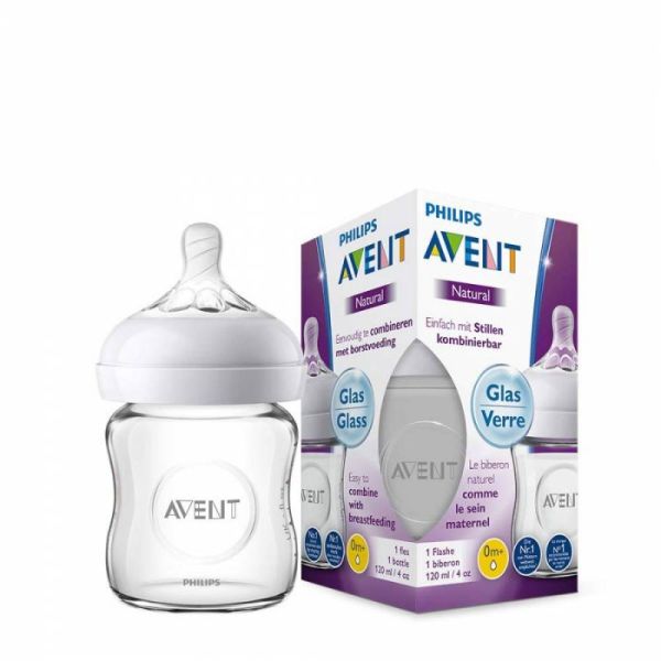 Biberon Avent Natural en verre 120 ml