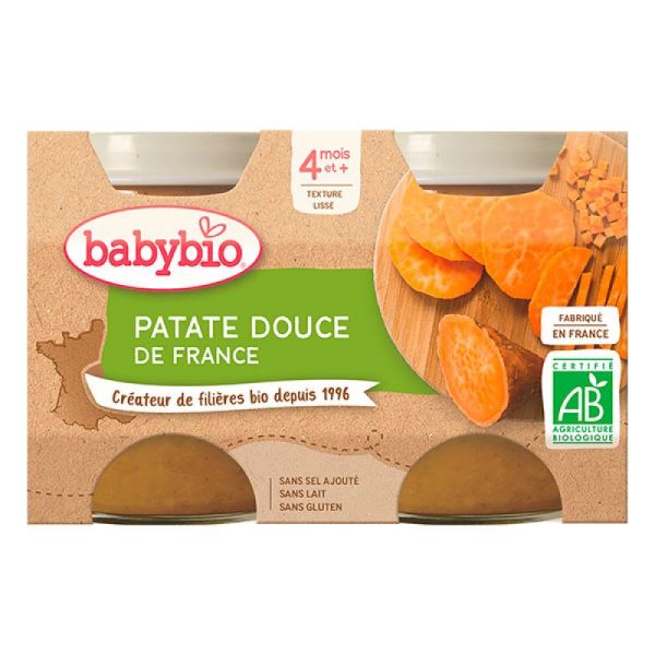 Babybio Patate Douce de France     2x130g