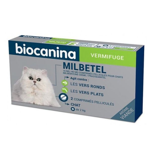 Biocanina Milbetel vermifuge chats + 2kg