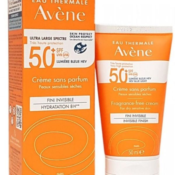 Crème sans parfum SPF 50 + Tube de 50 ml