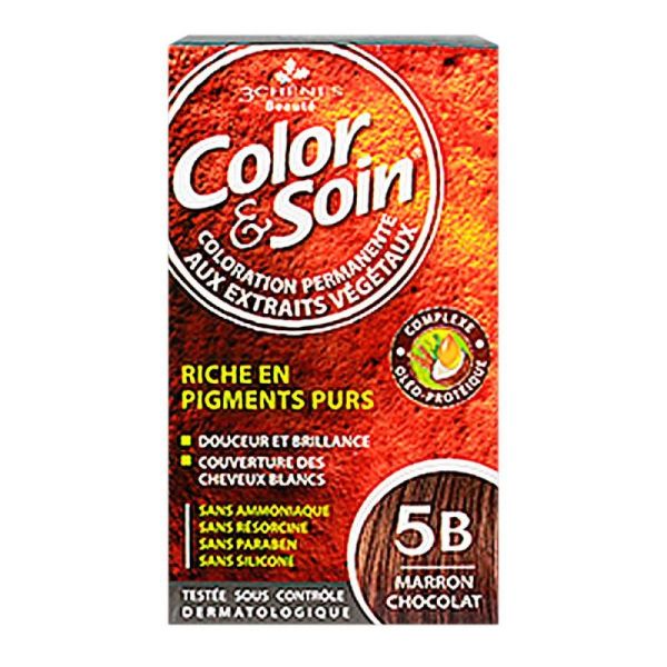 Color & Soin coloration permanente 5B marron chocolat