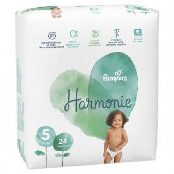 PAMPERS Harmonie Taille 5 (11kg et +)  24 couches