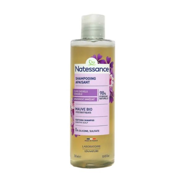 Natessance - Shampooing apaisant mauve bio - 250ml