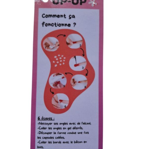 Ongle en Gel autocollants semi dur NG200165 Noir