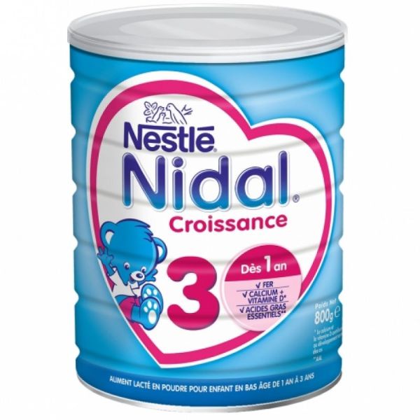 Lait Nestlé Nidal 3 Croissance, 800 gr