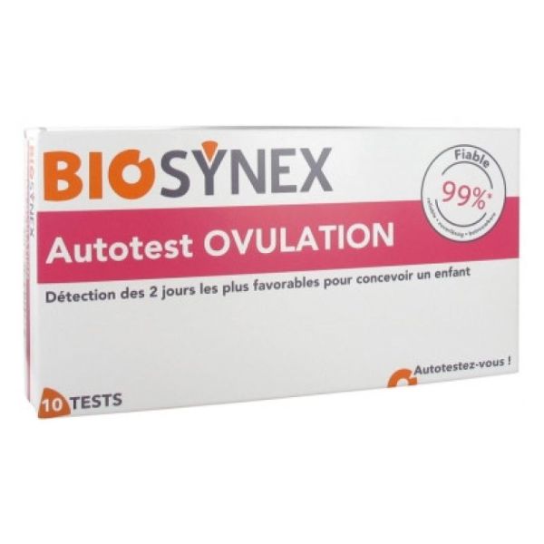 Exacto test d'ovulation des Laboratoires Biosynex -10 tests