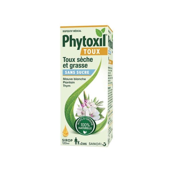 Phytoxil Sirop toux sèches et grasses sans sucre - 120ml