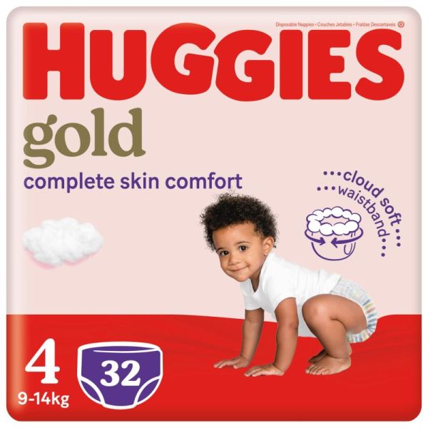 Couches culottes Huggies Gold Taille 4 - 32 couches