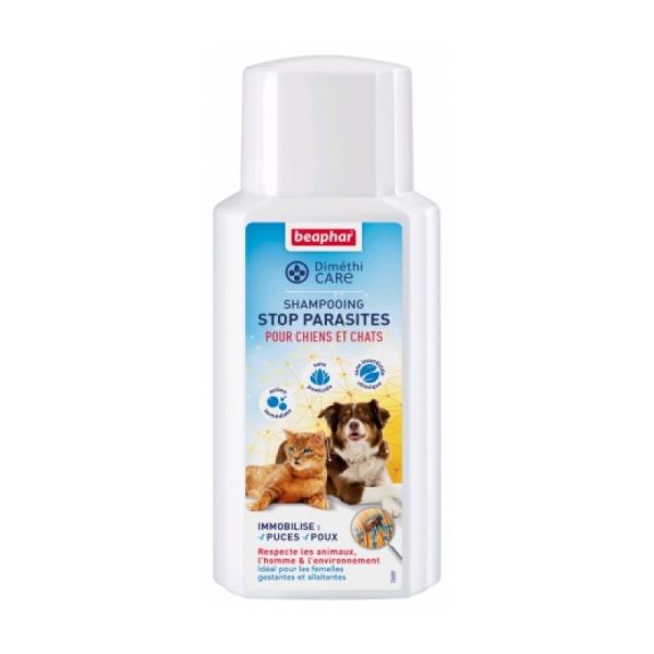 Beaphar Dimethicare Shampoing antiparasite chien et chat ,200 ml