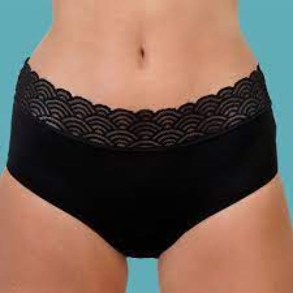 Culottes Menstruelles noires avec dentelles taille L - 40/42