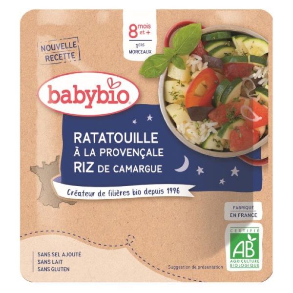 Babybio Sachet Ratatouille Provençale Riz Bio 190g