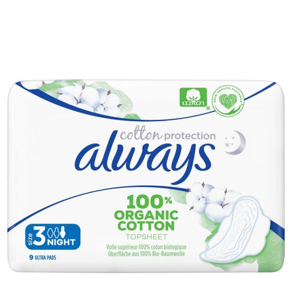 Coton Protection Ultra Night - Serviettes Avec Ailettes - Taille 3