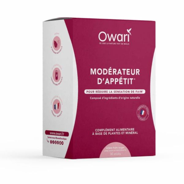 Modérateur d'appétit goût fruits rouges 30 sticks