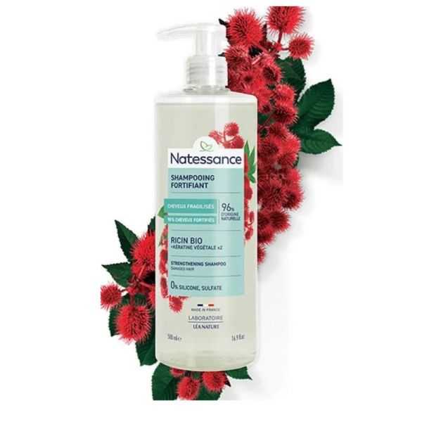 Natessance - Shampooing réparateur fortifiant huile de Ricin - 500ml