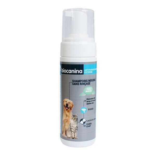 Shampoing mousse sans rinçage pour chiens et chats 150ml