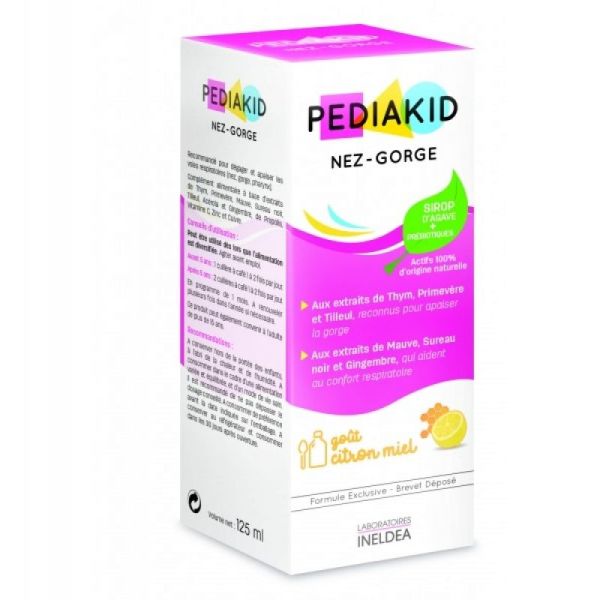 PEDIAKID Nez-Gorge sirop 125 ml - Pharma-Médicaments.com