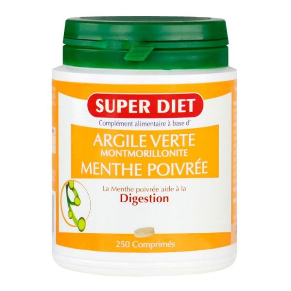 Argile verte menthe 250 comprimés