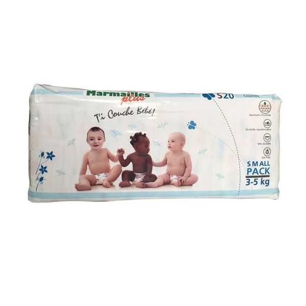 Carton de couches bébé 4 à 9 Kg *200 COUCHES*- MARMAILLES - Bébé à